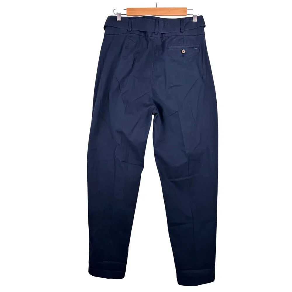 Polo Ralph Lauren High waist Pleated chino pants belted‎ navy 90s office sz 4